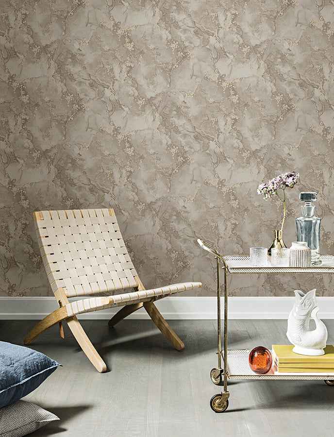 Grandin Grey Marbled Wallpaper - York Wallcoverings - 4144-9103 - York Wallcoverings Wallpaper