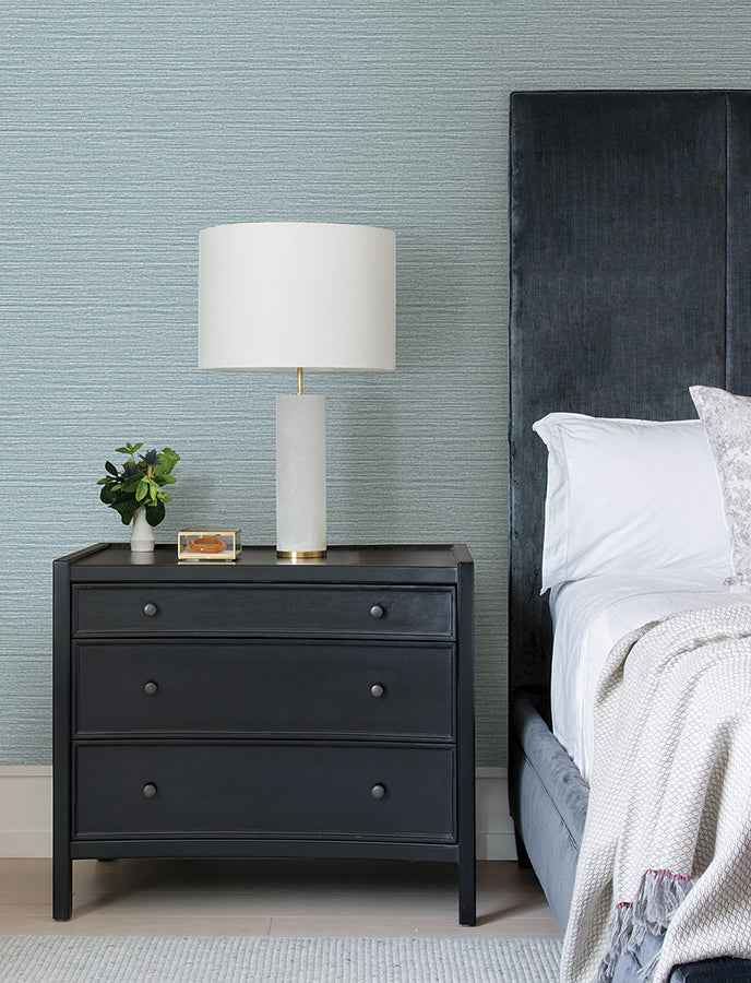 Hazen Sky Blue Shimmer Stripe Wallpaper - York Wallcoverings - 4144-9135 - York Wallcoverings Wallpaper