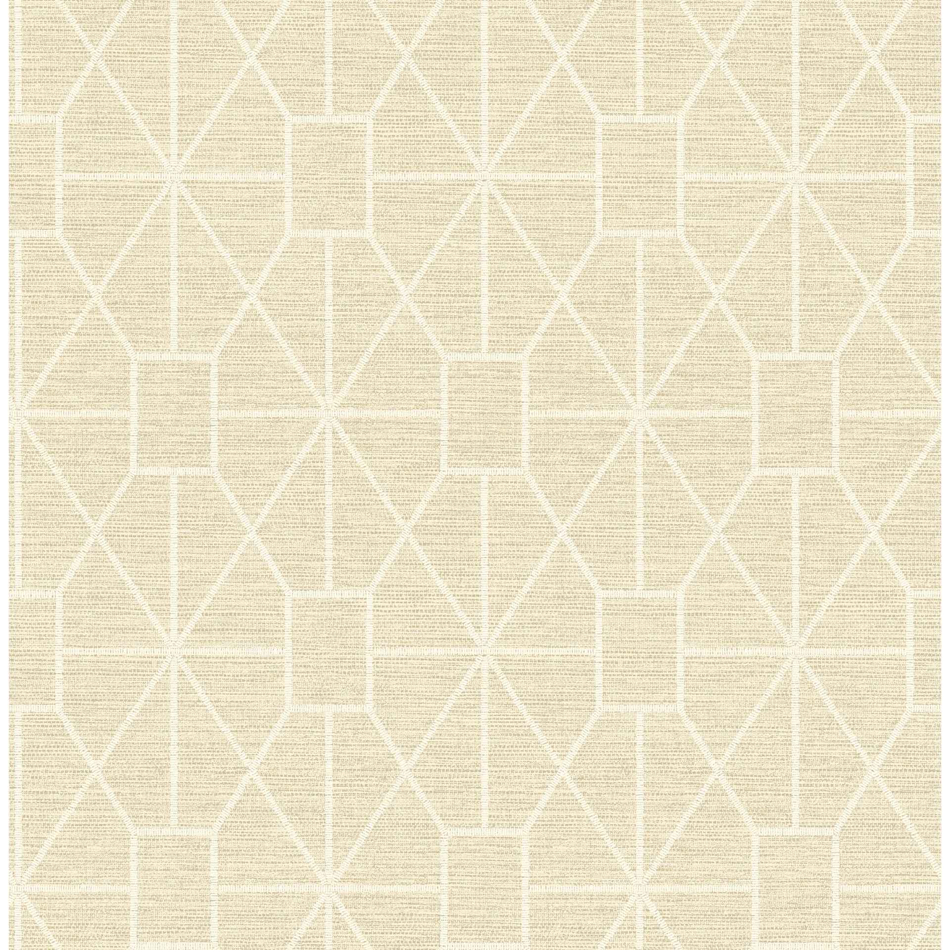 Stevenson Natural Trellis Wallpaper - York Wallcoverings - 4157-25014