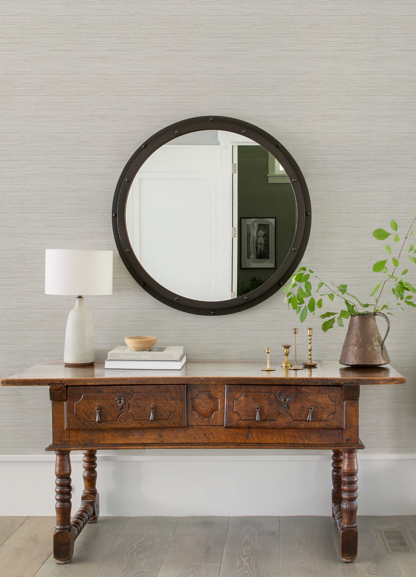 barnaby-off-white-faux-grasscloth-wallpaper-york-wallcoverings-4157-25962 - York Wallcoverings Papel pintado