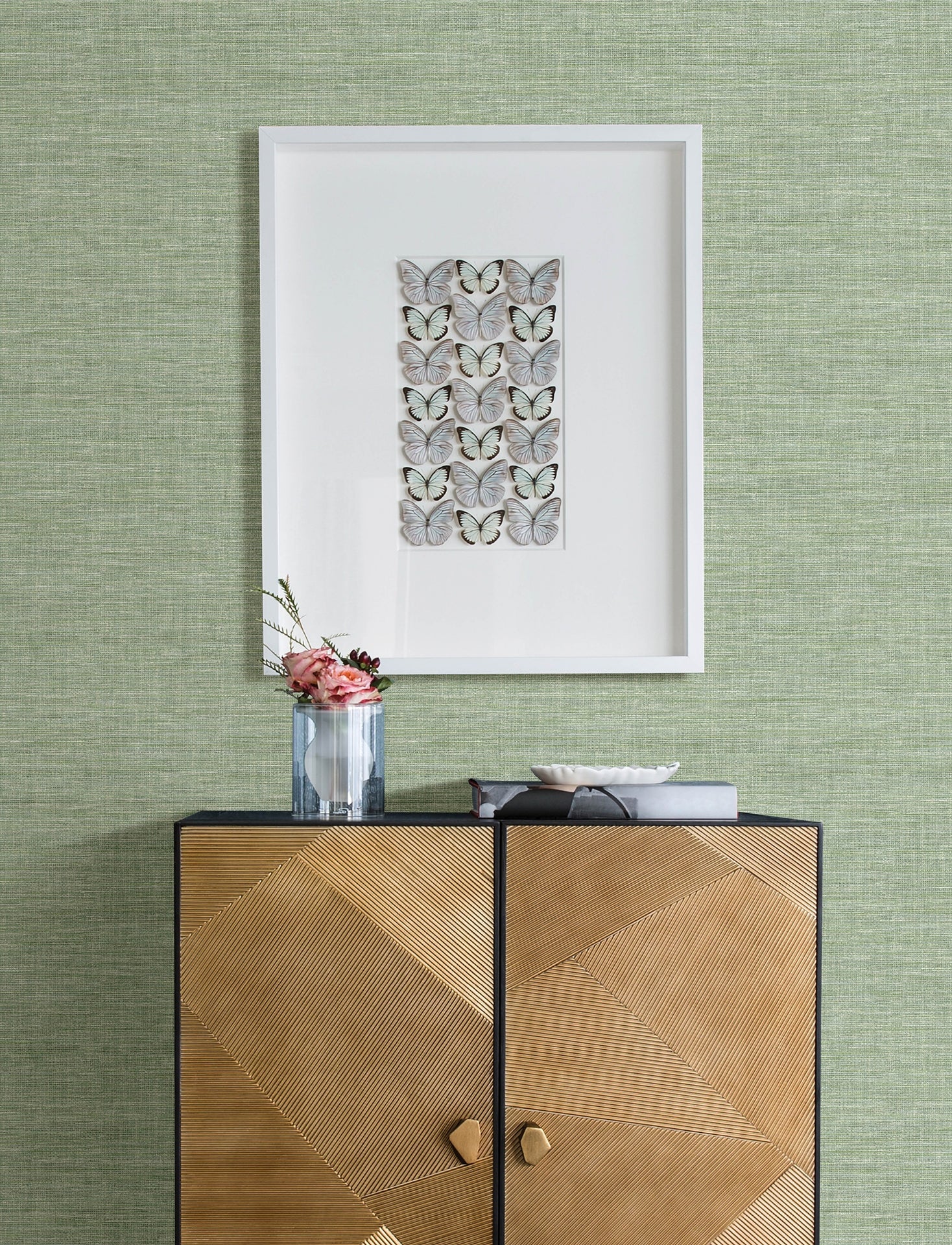 exhale-light-green-faux-grasscloth-wallpaper-york-wallcoverings-4157-26457 - York Wallcoverings Papel pintado