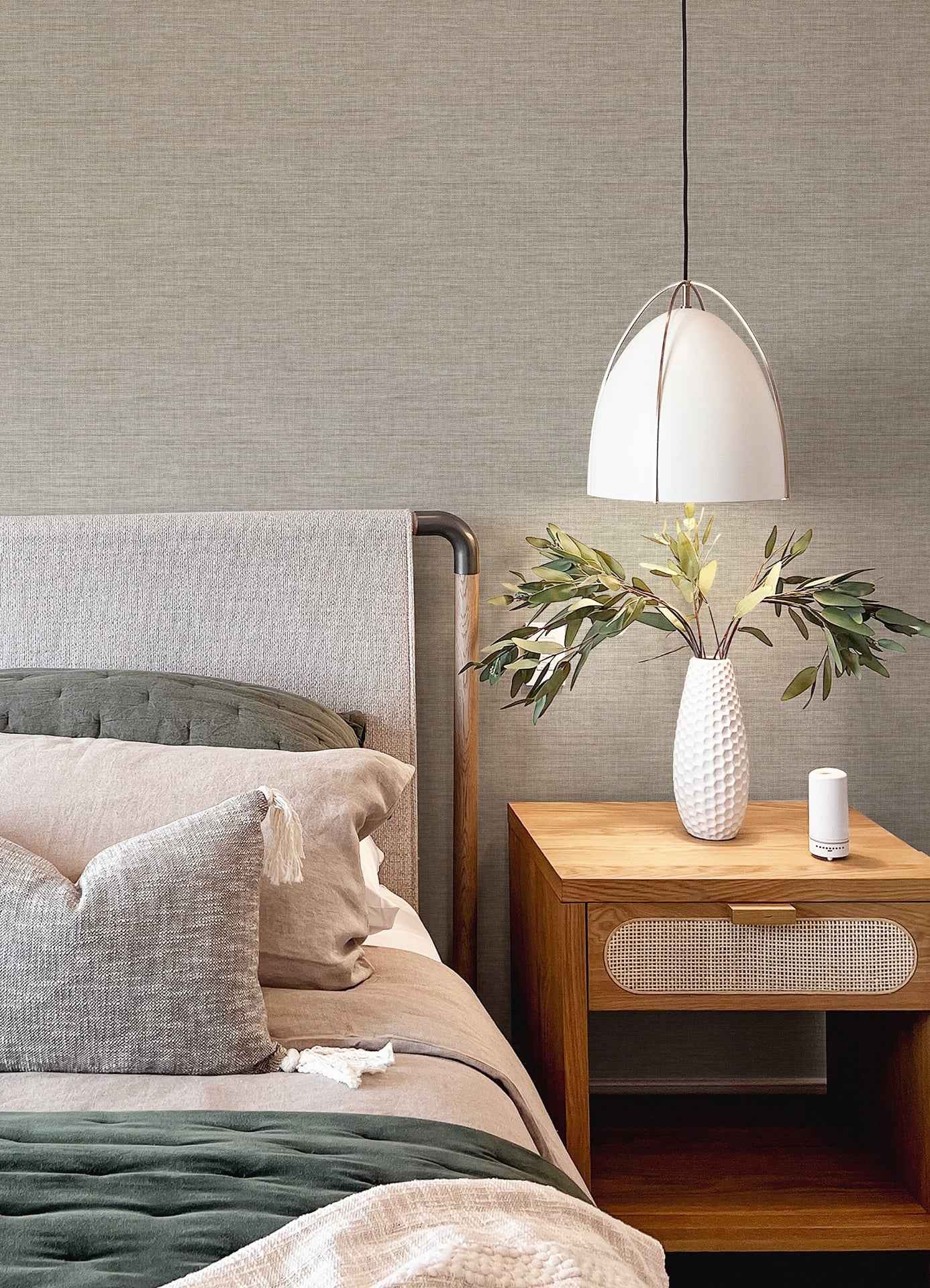 Exhale Stone Faux Grasscloth Wallpaper - York Wallcoverings - 4157-26462 - York Wallcoverings Wallpaper