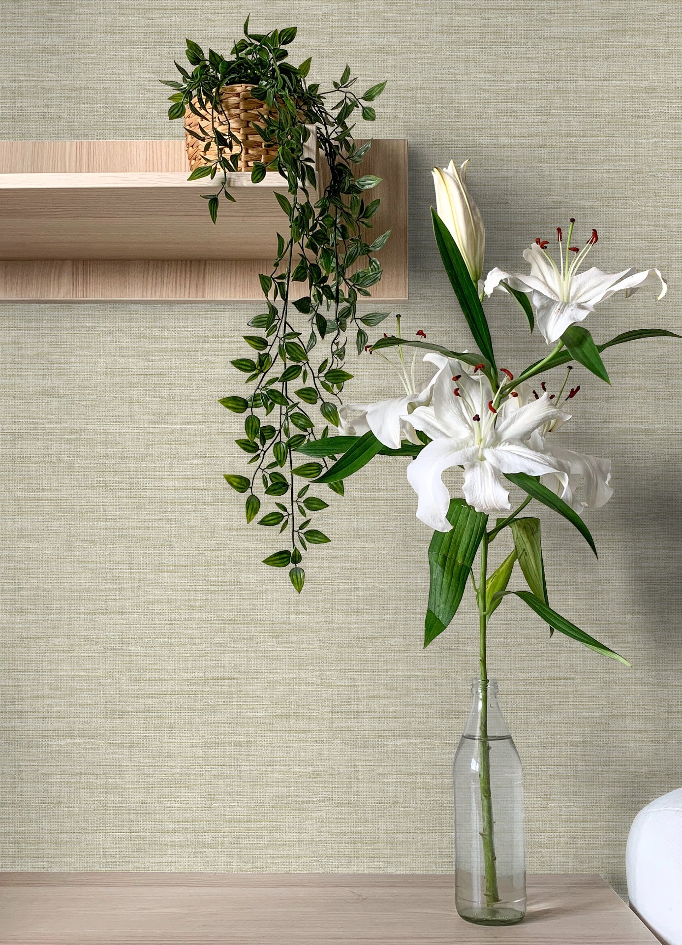 exhale-light-yellow-faux-grasscloth-wallpaper-york-wallcoverings-4157-26463 - York Wallcoverings Papel pintado