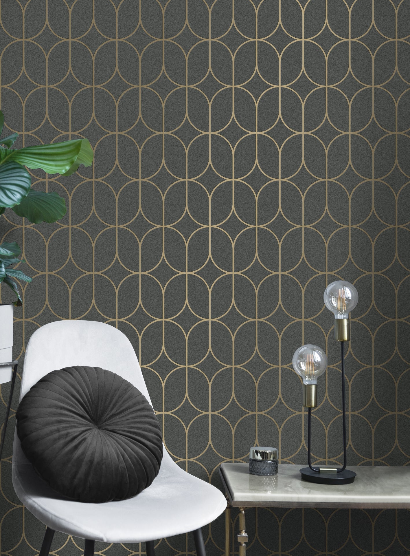 raye-charcoal-rosco-trellis-wallpaper-york-wallcoverings-4157-42804 - York Wallcoverings Papel pintado
