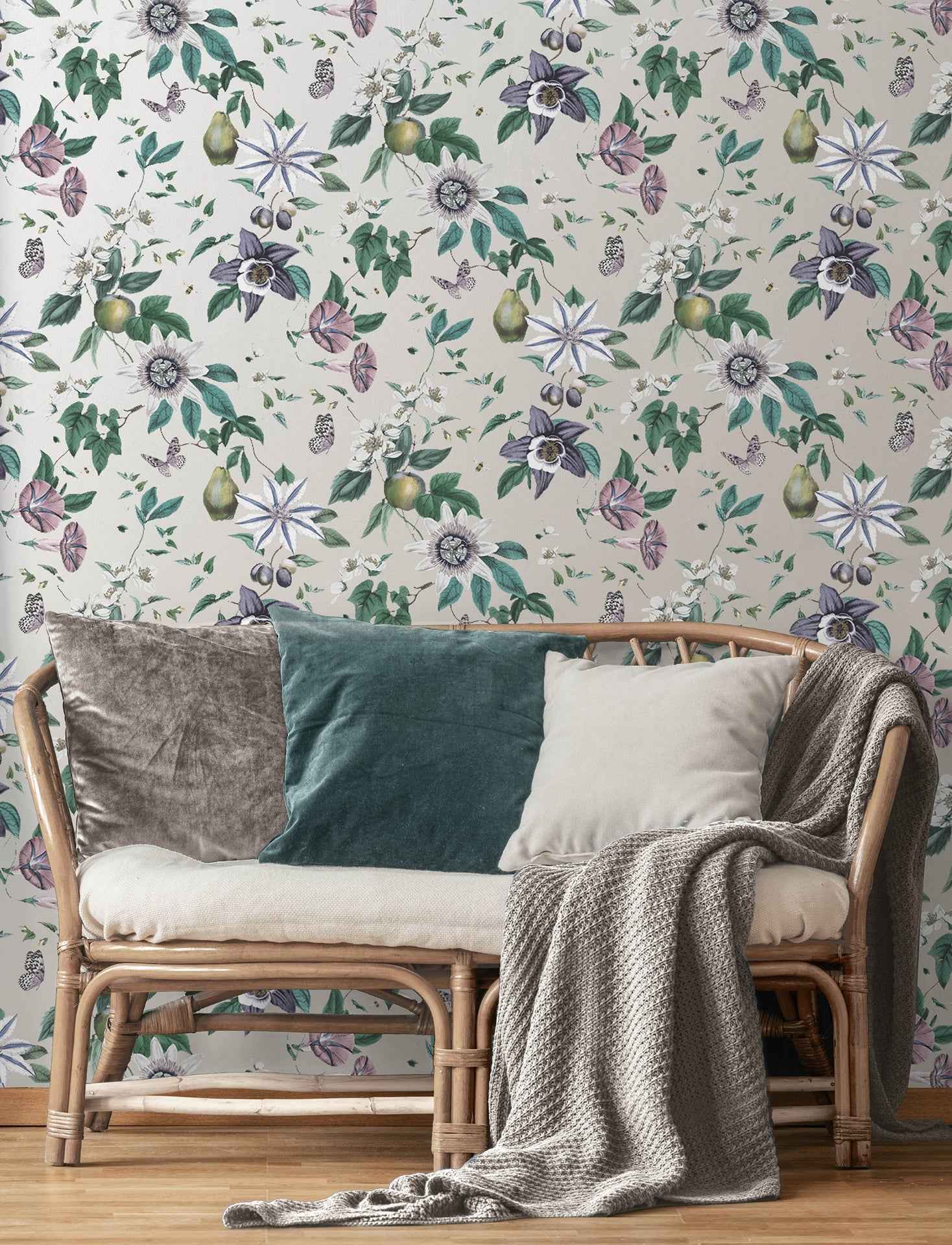 Sierra Silver Floral Wallpaper - York Wallcoverings - 4157-43059 - York Wallcoverings Wallpaper