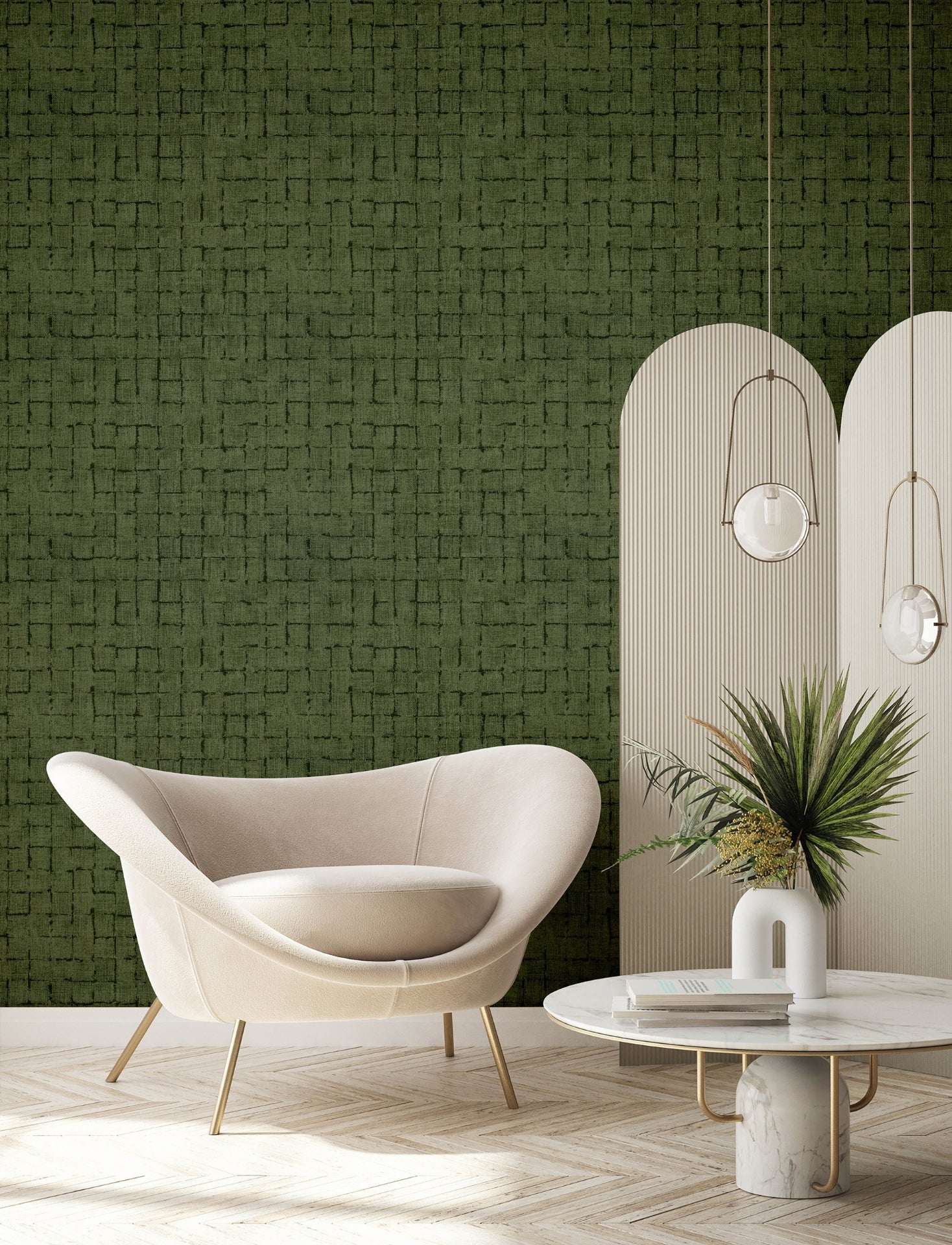 blocks-olive-checkered-wallpaper-york-wallcoverings-4157-333455 - York Wallcoverings Wallpaper