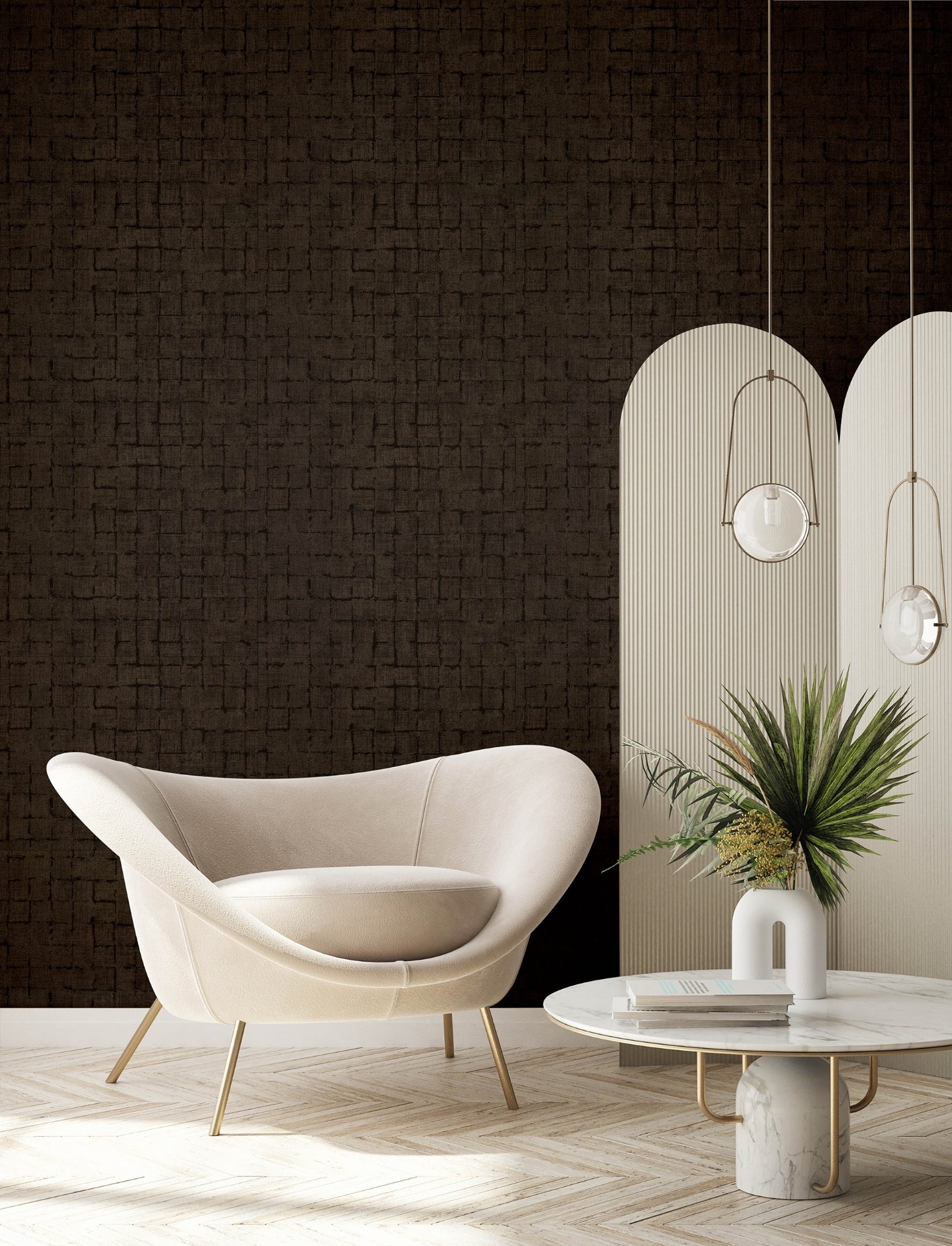 blocks-chocolate-checkered-wallpaper-york-wallcoverings-4157-333458 - York Wallcoverings Papel pintado