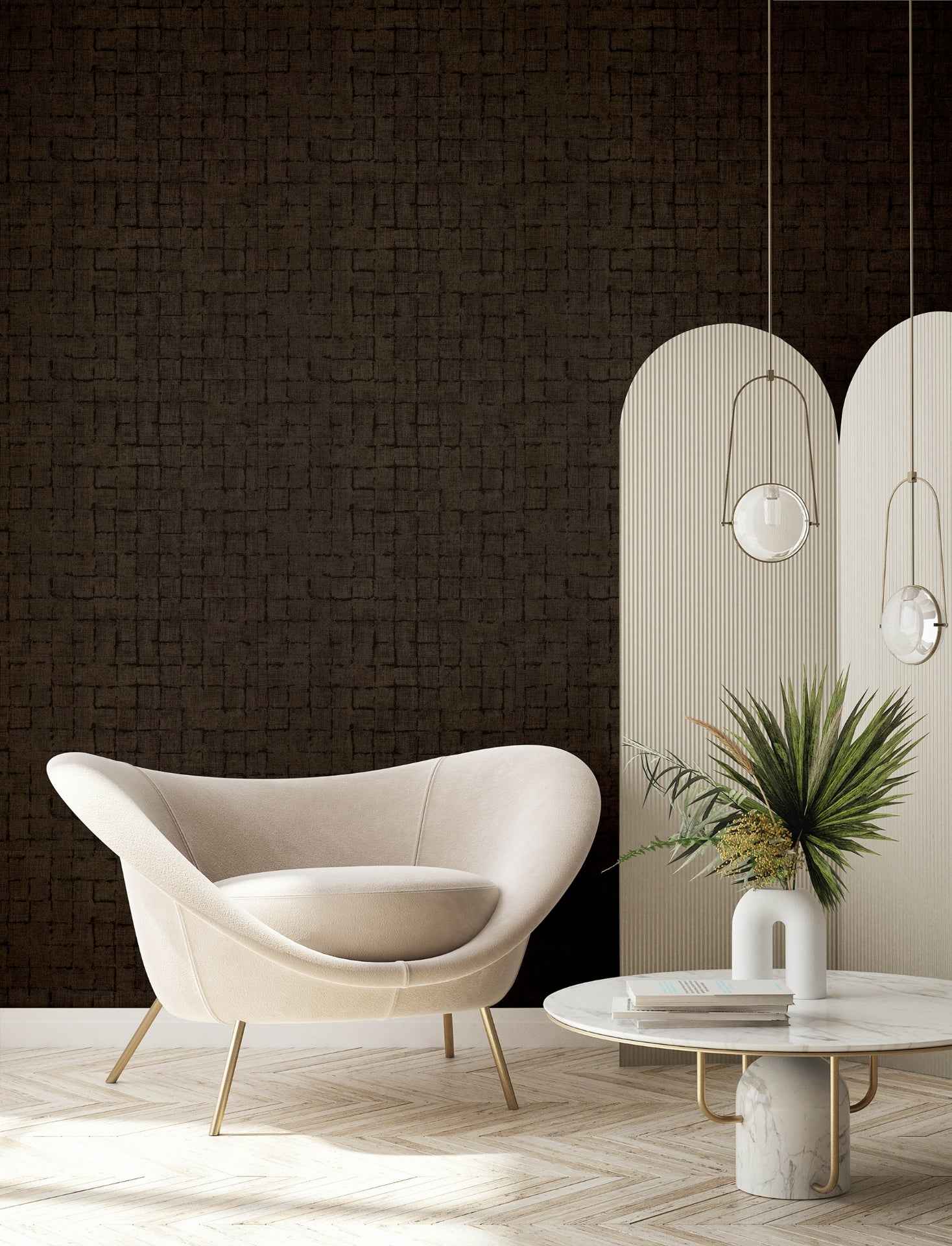 Blocks Chocolate Checkered Wallpaper - York Wallcoverings - 4157-333458 - York Wallcoverings Wallpaper