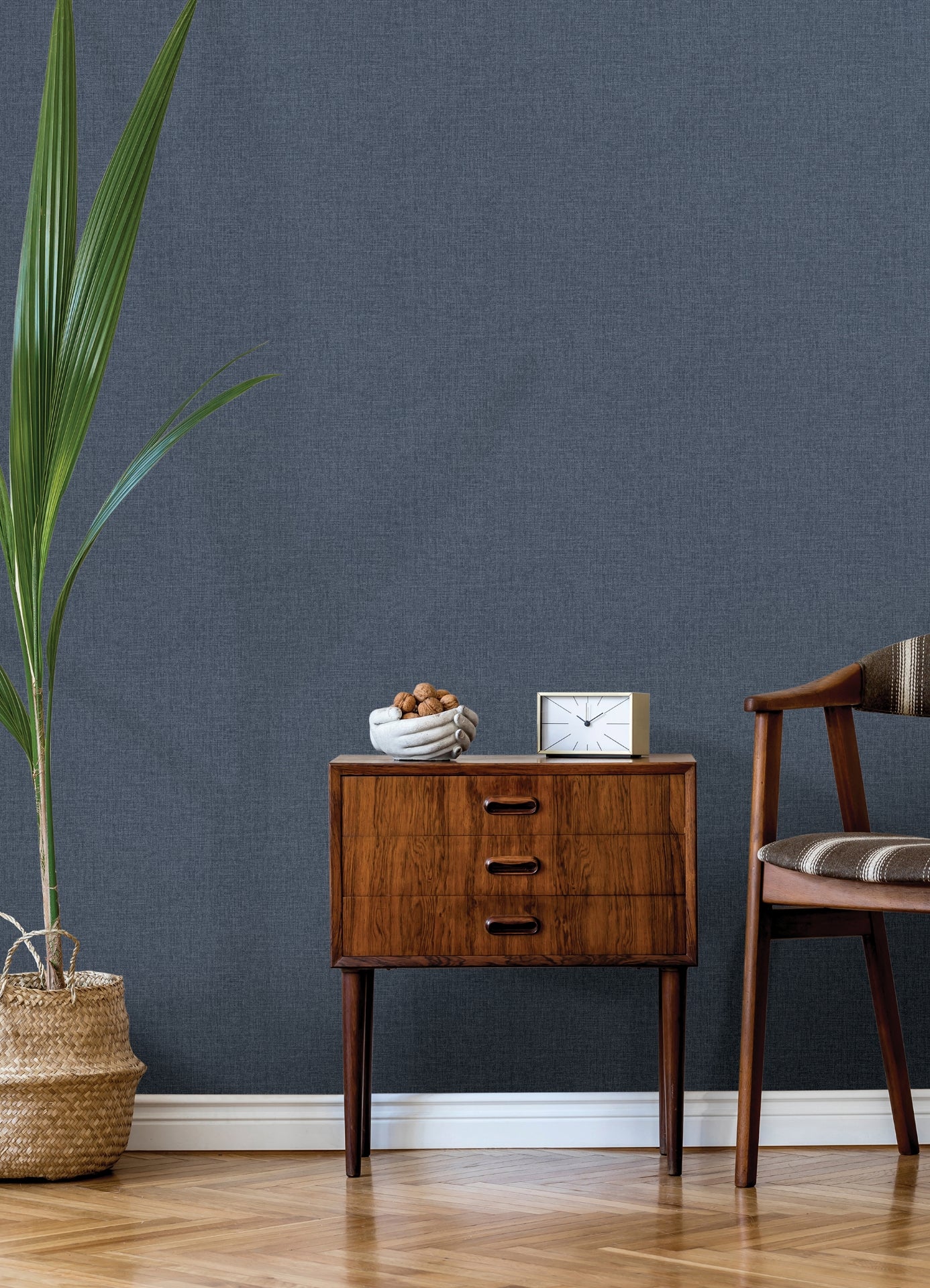 glen-dark-blue-texture-wallpaper-york-wallcoverings-4157-m1701 - York Wallcoverings Papel pintado