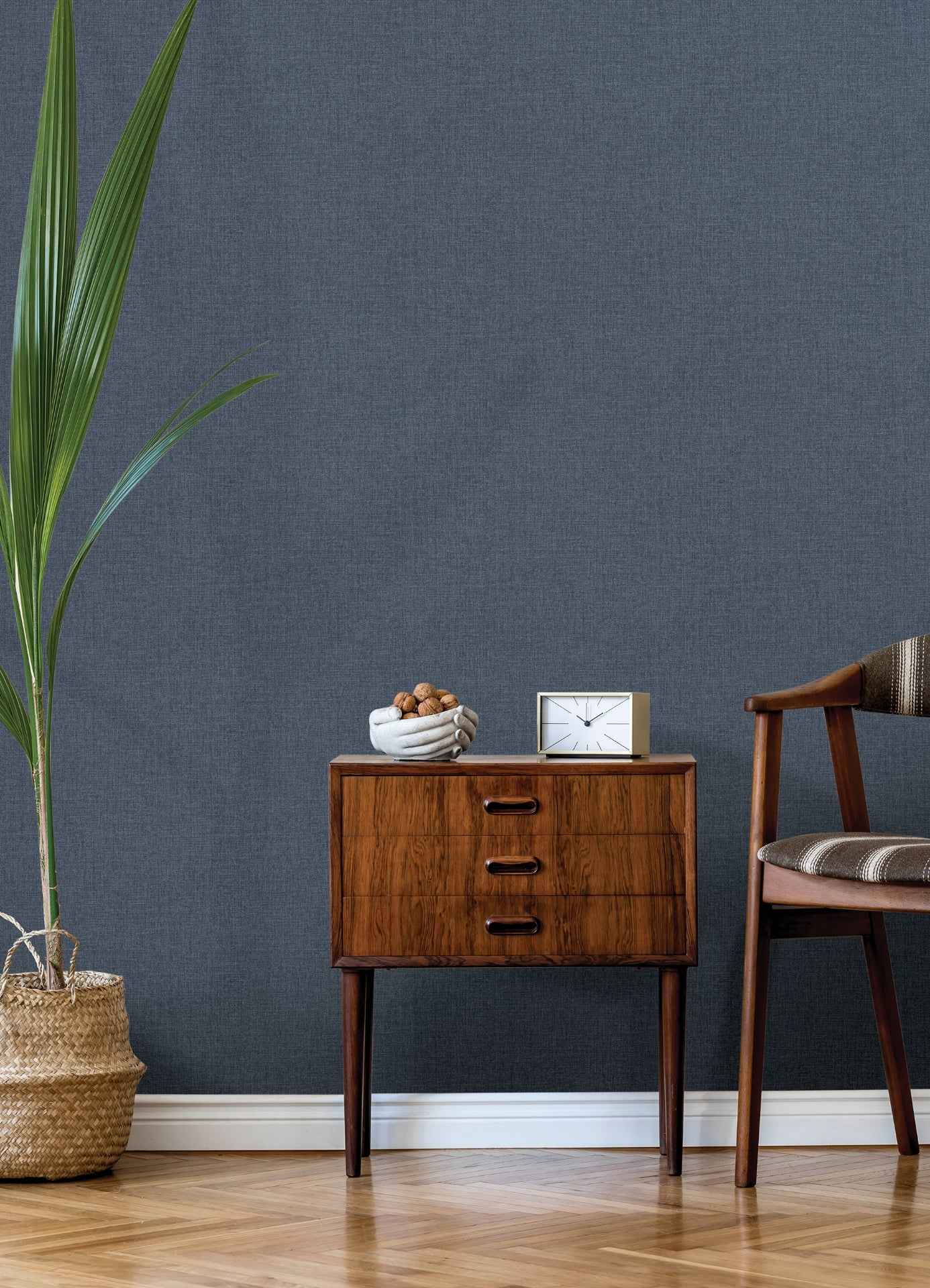 Glen Dark Blue Texture Wallpaper - York Wallcoverings - 4157-M1701 - York Wallcoverings Wallpaper