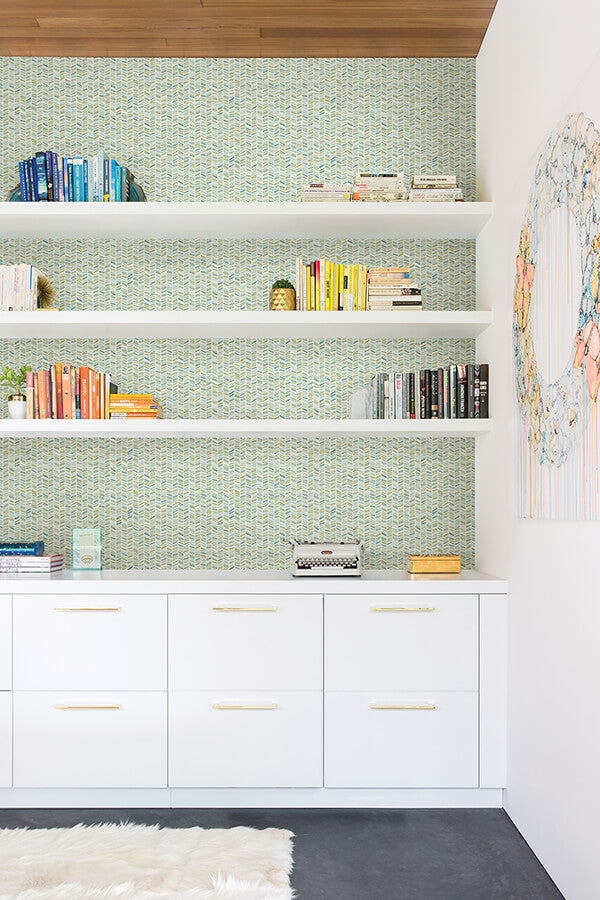 ivan-broken-chevron-peel-and-stick-wallpaper-york-wallcoverings-ms6133 - York Wallcoverings Wallpaper