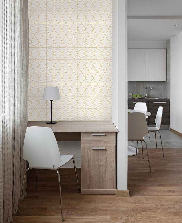 Lennon Gold Geo Peel & Stick Wallpaper - York Wallcoverings - MS6138 - York Wallcoverings Wallpaper