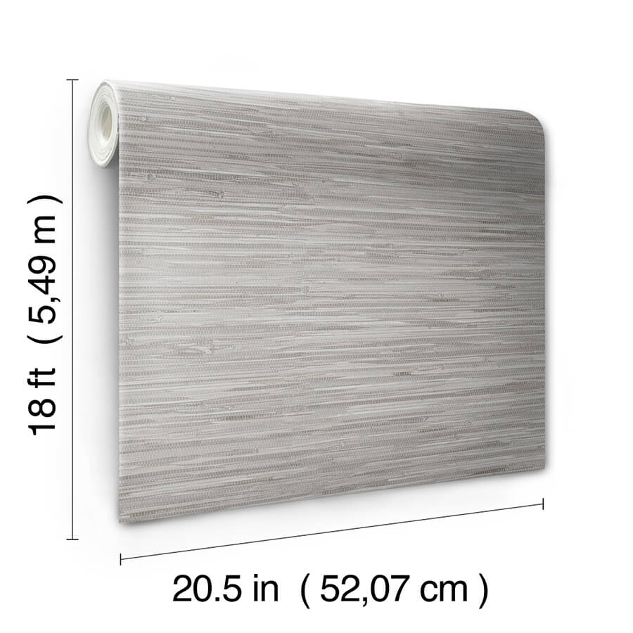 Grey Grassweave Peel and Stick Wallpaper - York Wallcoverings - NUS4994 - York Wallcoverings Wallpaper