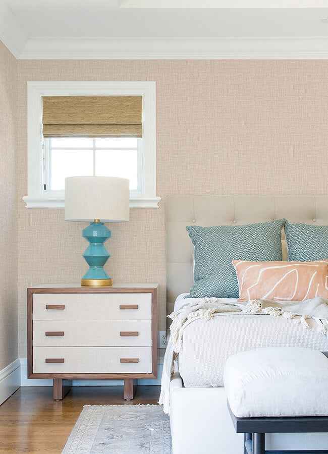 Peach Lansdowne Peel and Stick Wallpaper - York Wallcoverings - NUS4996 - York Wallcoverings Wallpaper