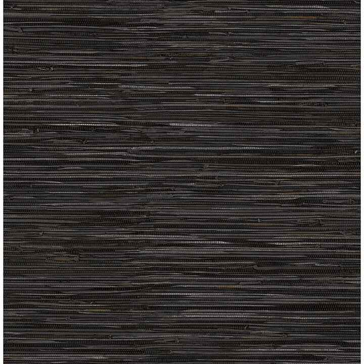 Black Grassweave Peel and Stick Wallpaper - York Wallcoverings - NUS4992 - York Wallcoverings Wallpaper