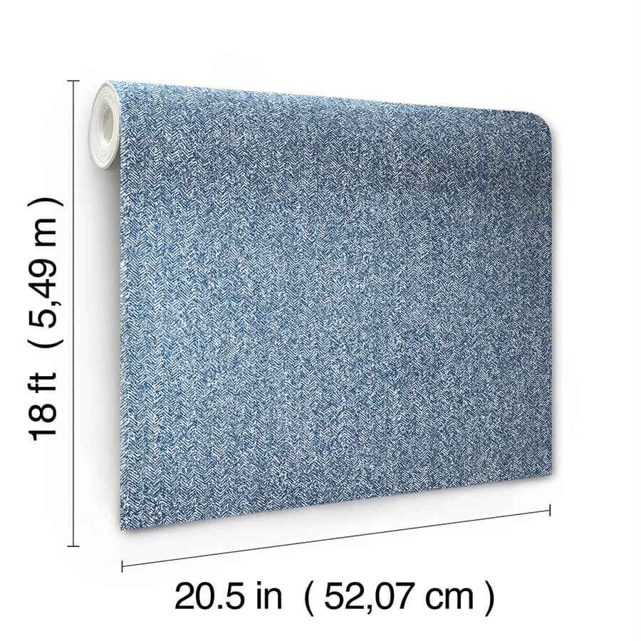 Navy Ashland Peel and Stick Wallpaper - York Wallcoverings - NUS5003 - York Wallcoverings Wallpaper