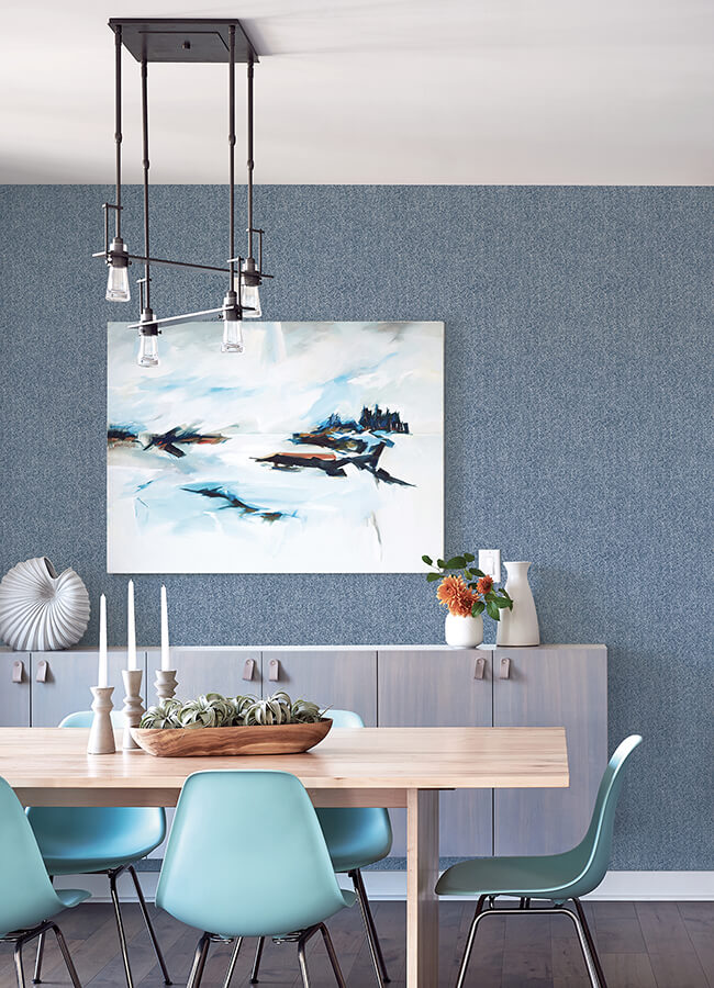 Navy Ashland Peel and Stick Wallpaper - York Wallcoverings - NUS5003 - York Wallcoverings Wallpaper
