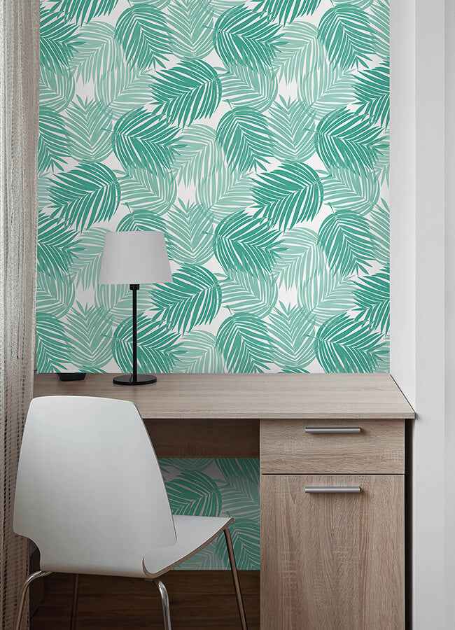 Stay Palm Leaf Peel & Stick Wallpaper - York Wallcoverings - PP4697 - York Wallcoverings Wallpaper