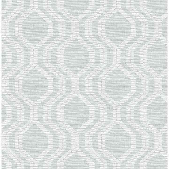 Burton Pewter Modern Ogee Wallpaper - York Wallcoverings - 4141-27101 - York Wallcoverings Wallpaper