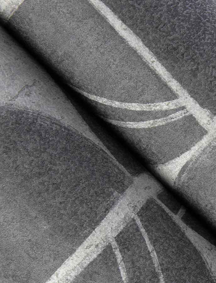 Baxter Charcoal Semicircle Mosaic Wallpaper - York Wallcoverings - 4141-27110 - York Wallcoverings Wallpaper