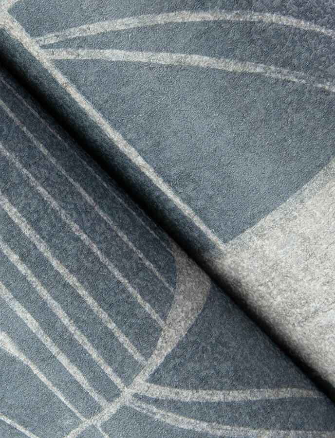 Baxter Denim Semicircle Mosaic Wallpaper - York Wallcoverings - 4141-27112 - York Wallcoverings Wallpaper