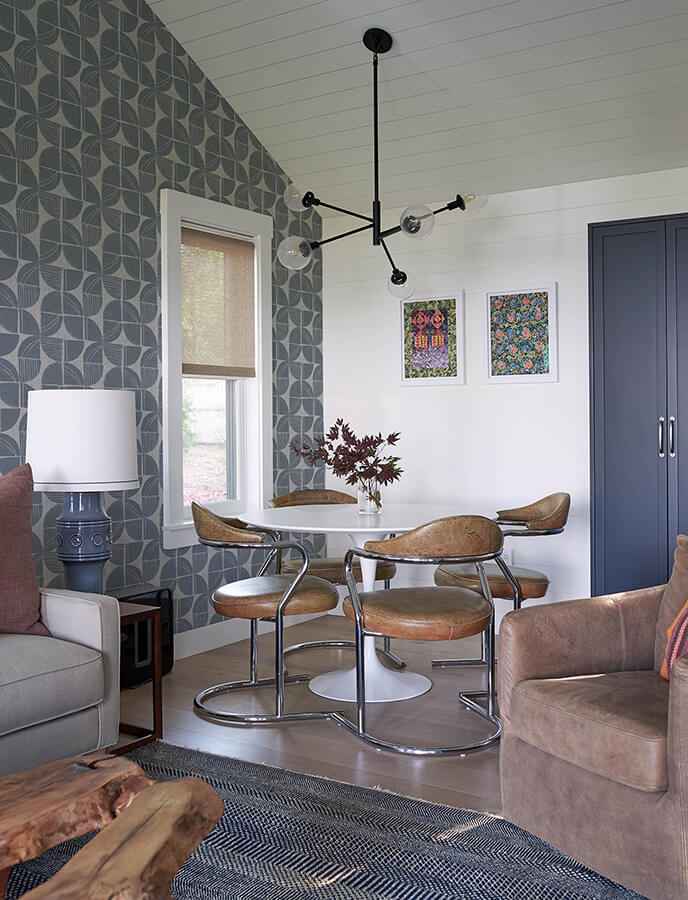 Baxter Denim Semicircle Mosaic Wallpaper - York Wallcoverings - 4141-27112 - York Wallcoverings Wallpaper