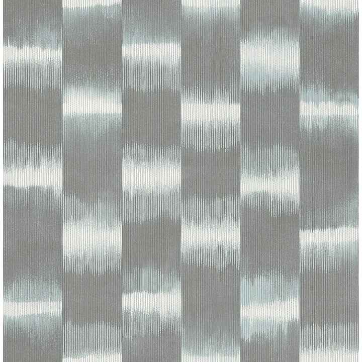 Baldwin Slate Shibori Stripe Wallpaper - York Wallcoverings - 4141-27115