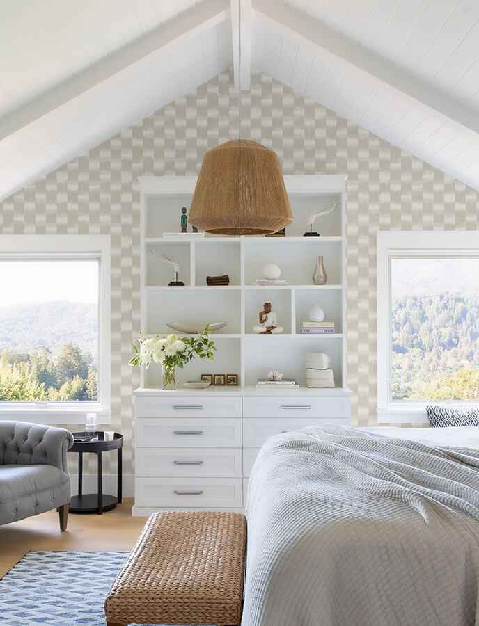 Baldwin Pearl Shibori Stripe Wallpaper - York Wallcoverings - 4141-27119 - York Wallcoverings Wallpaper