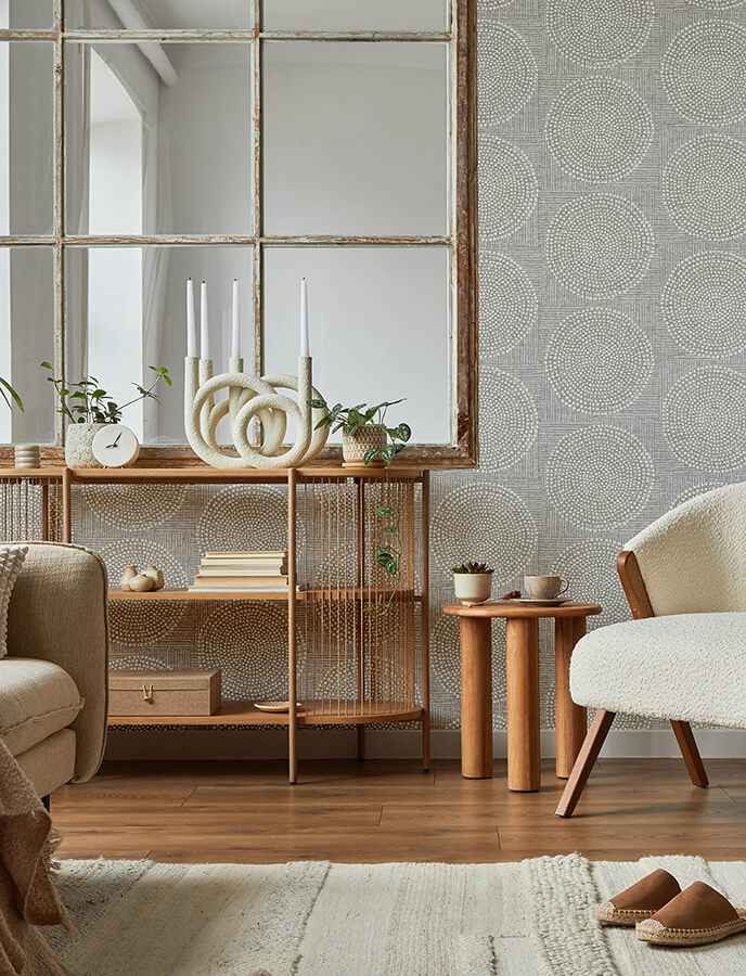 Salma Grey Medallion Wallpaper - York Wallcoverings - 4141-27121 - York Wallcoverings Wallpaper