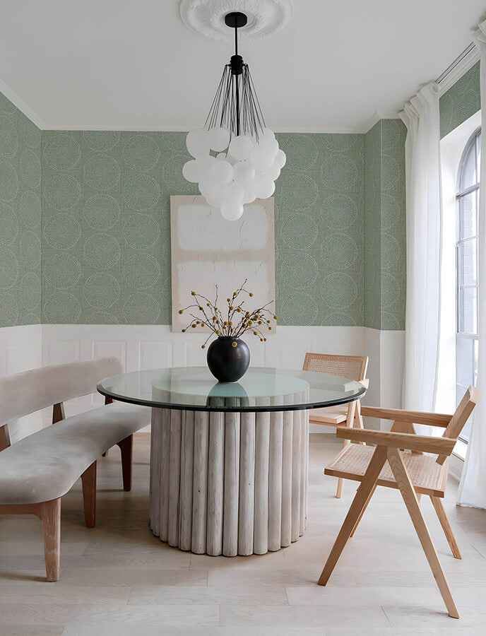 Salma Sage Medallion Wallpaper - York Wallcoverings - 4141-27122 - York Wallcoverings Wallpaper