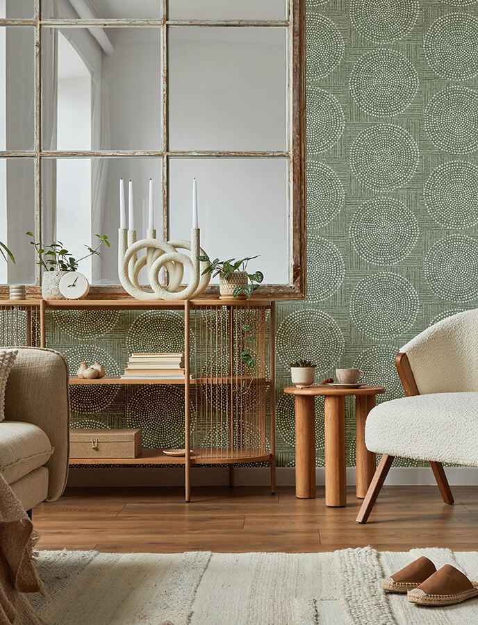 Salma Sage Medallion Wallpaper - York Wallcoverings - 4141-27122 - York Wallcoverings Wallpaper
