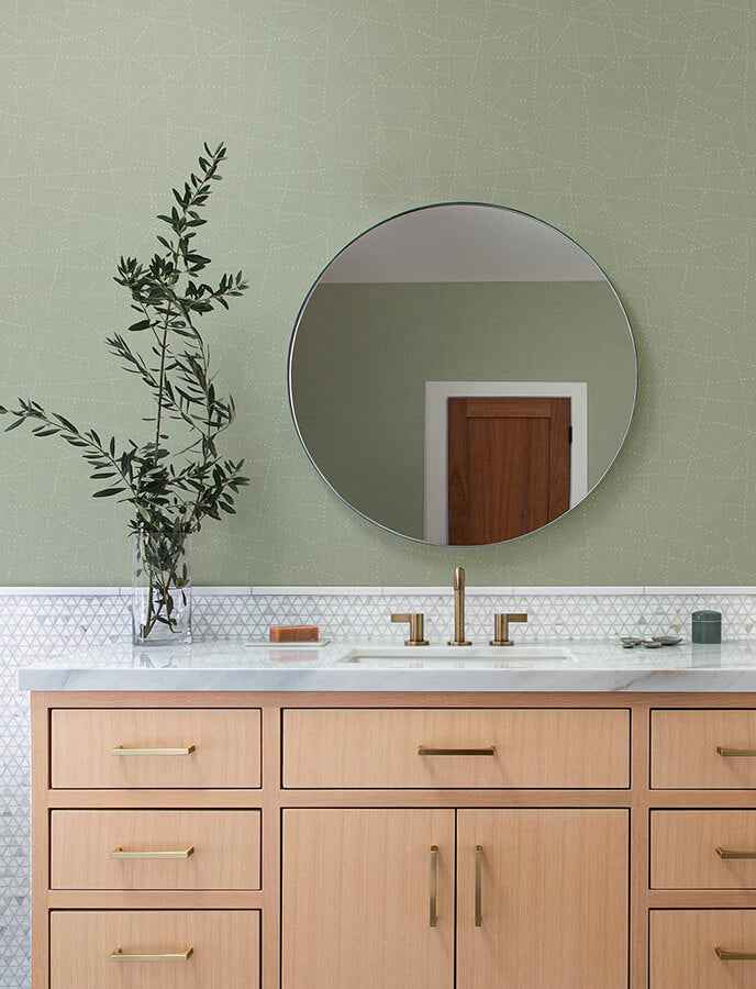 Alcott Sage Dotted Wallpaper - York Wallcoverings - 4141-27124 - York Wallcoverings Wallpaper