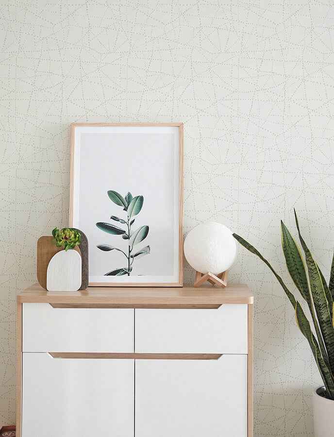 Alcott Ivory Dotted Wallpaper - York Wallcoverings - 4141-27125 - York Wallcoverings Wallpaper
