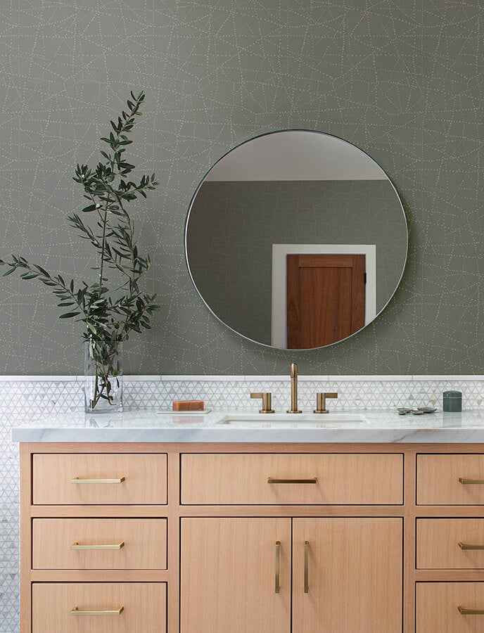 Alcott Charcoal Dotted Wallpaper - York Wallcoverings - 4141-27126 - York Wallcoverings Wallpaper