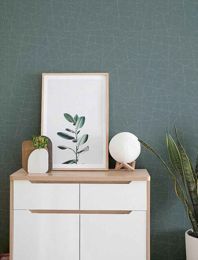 Alcott Slate Dotted Wallpaper - York Wallcoverings - 4141-27128 - York Wallcoverings Wallpaper