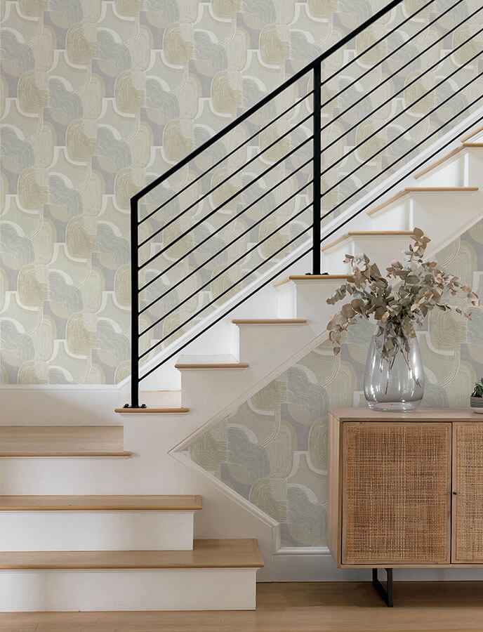 Hollace Honey Geometric Wallpaper - York Wallcoverings - 4141-27129 - York Wallcoverings Wallpaper