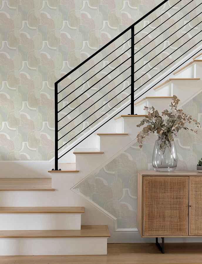Hollace Mauve Geometric Wallpaper - York Wallcoverings - 4141-27130 - York Wallcoverings Wallpaper