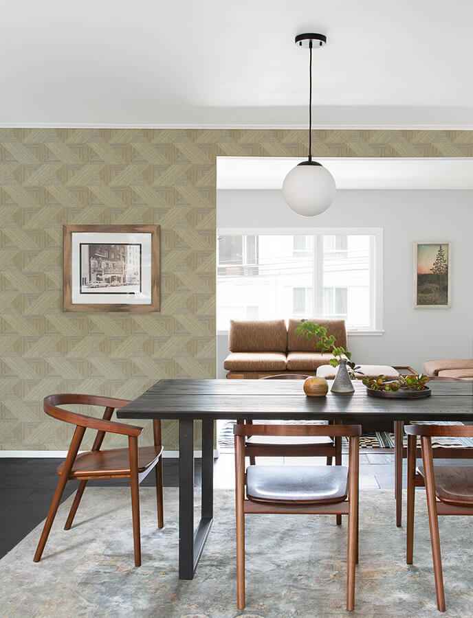 Presley Coffee Tessellation Wallpaper - York Wallcoverings - 4141-27134 - York Wallcoverings Wallpaper