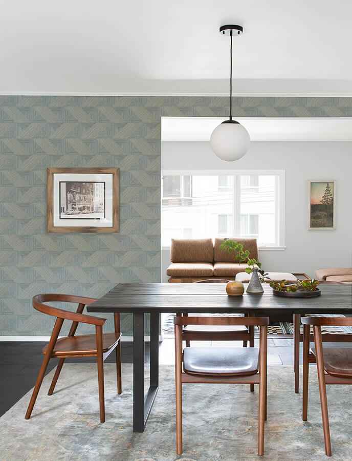 Presley Slate Tessellation Wallpaper - York Wallcoverings - 4141-27136 - York Wallcoverings Wallpaper