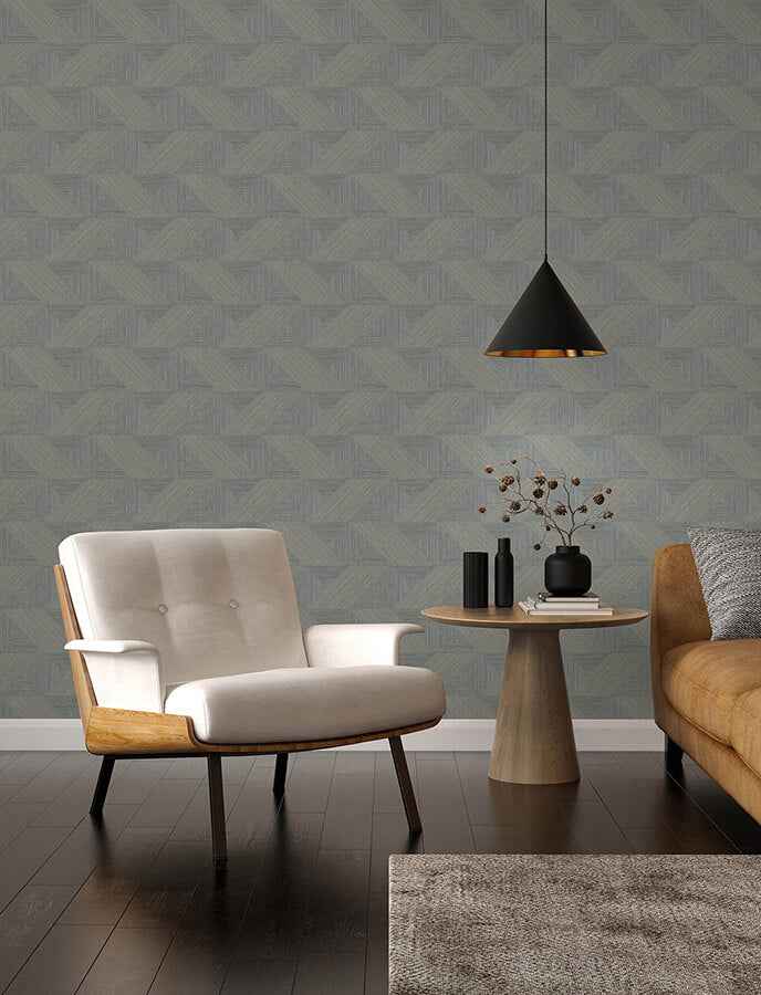Presley Slate Tessellation Wallpaper - York Wallcoverings - 4141-27136 - York Wallcoverings Wallpaper
