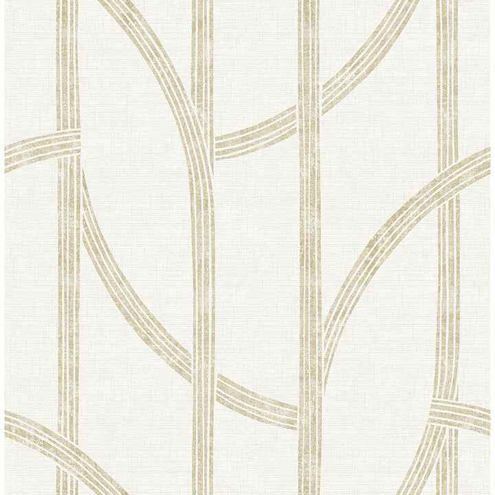 Harlow Gold Curved Contours Wallpaper - York Wallcoverings - 4141-27139 - York Wallcoverings Wallpaper