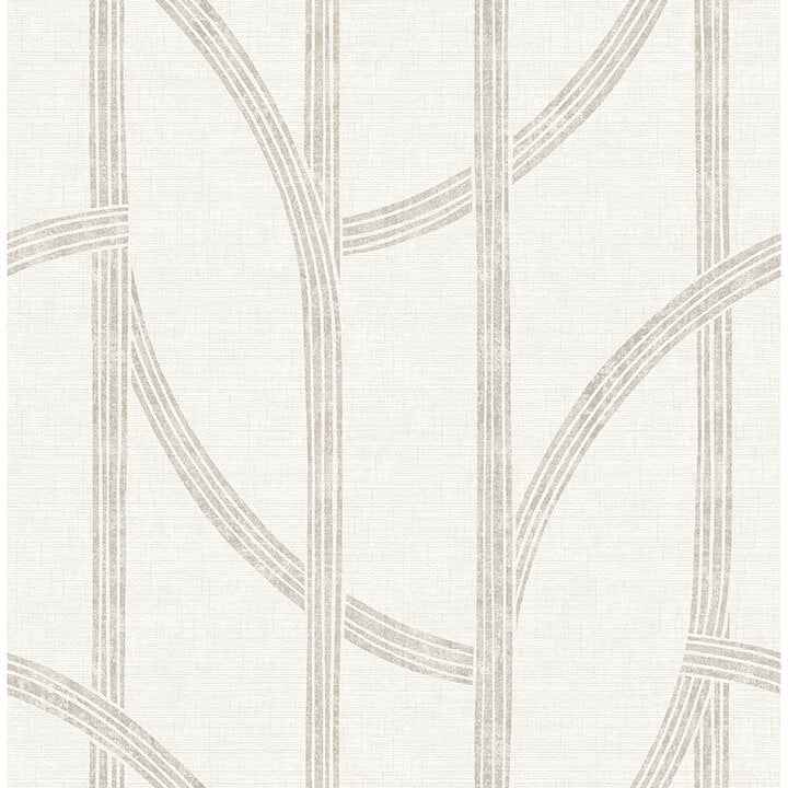 Harlow Champagne Curved Contours Wallpaper - York Wallcoverings - 4141-27140 - York Wallcoverings Wallpaper