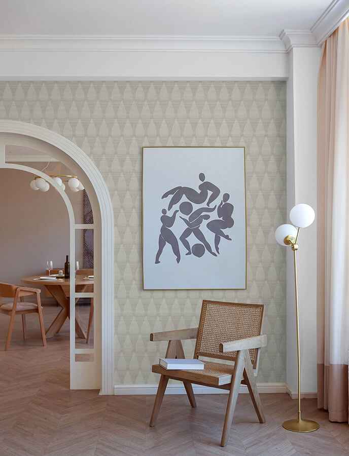 Mirko Grey Ogee Wallpaper - York Wallcoverings - 4141-27145 - York Wallcoverings Wallpaper