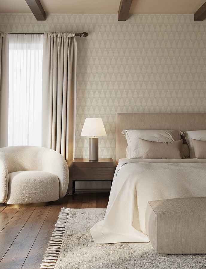 Mirko Grey Ogee Wallpaper - York Wallcoverings - 4141-27145 - York Wallcoverings Wallpaper