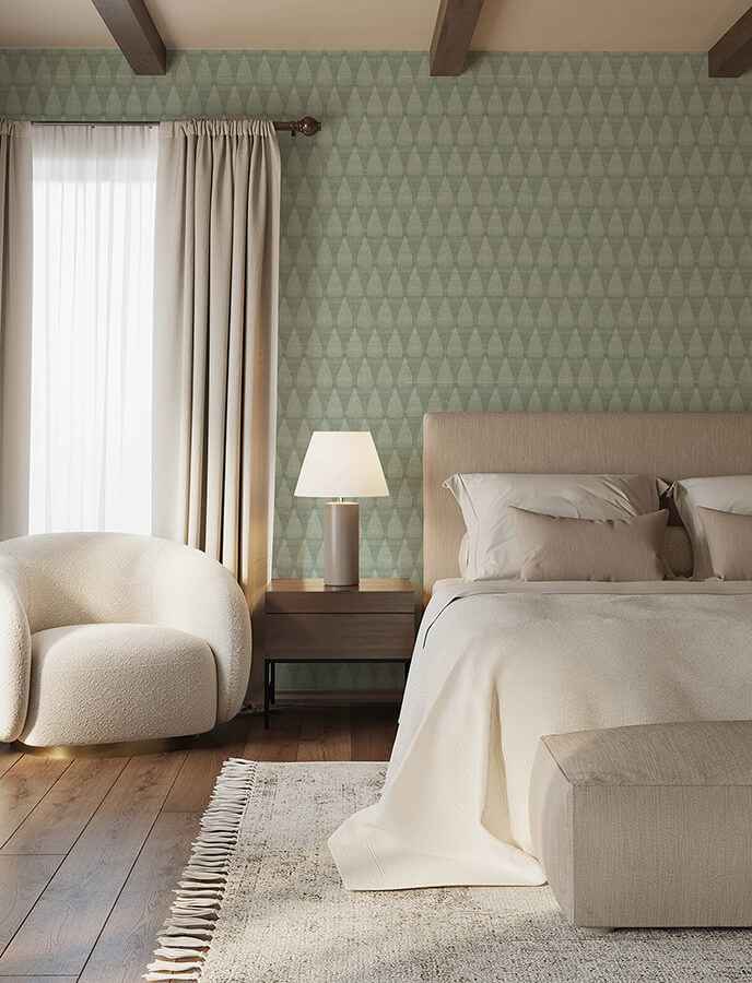 Mirko Sage Ogee Wallpaper - York Wallcoverings - 4141-27146 - York Wallcoverings Wallpaper