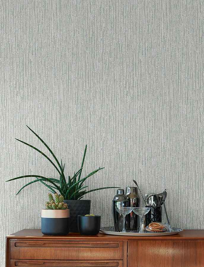 Corliss Light Grey Beaded Strands Wallpaper - York Wallcoverings - 4141-27155 - York Wallcoverings Wallpaper