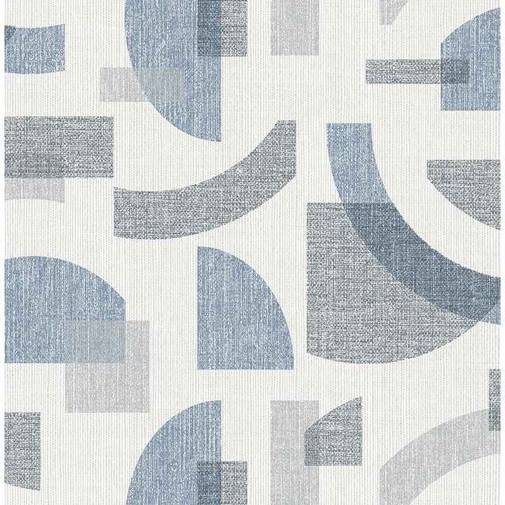 Fulton Blue Shapes Wallpaper - York Wallcoverings - 4141-27160 - York Wallcoverings Wallpaper