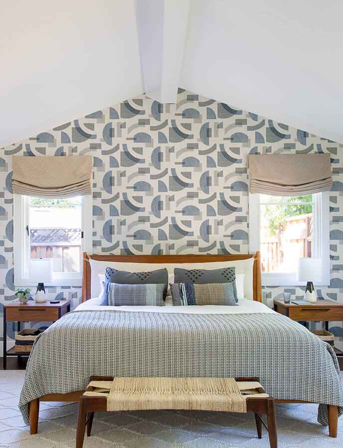 Fulton Blue Shapes Wallpaper - York Wallcoverings - 4141-27160 - York Wallcoverings Wallpaper