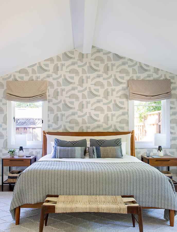 Fulton Light Blue Shapes Wallpaper - York Wallcoverings - 4141-27161 - York Wallcoverings Wallpaper