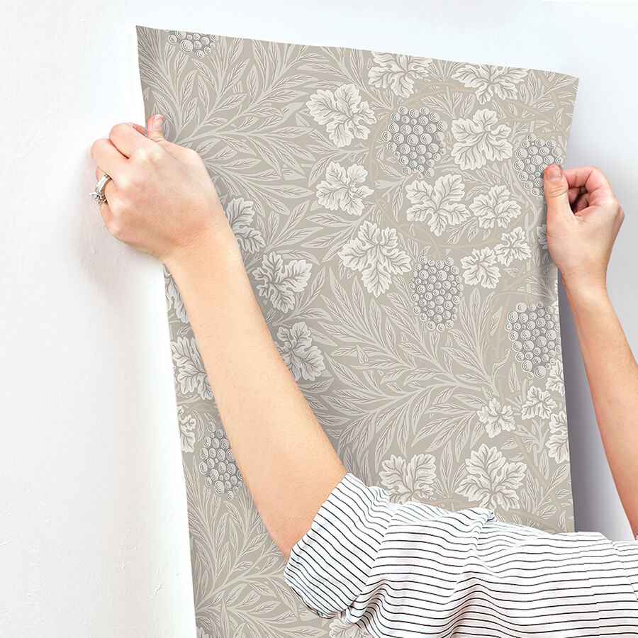 Vine Light Grey Woodland Fruits Wallpaper - York Wallcoverings - 4153-82017 - York Wallcoverings Wallpaper